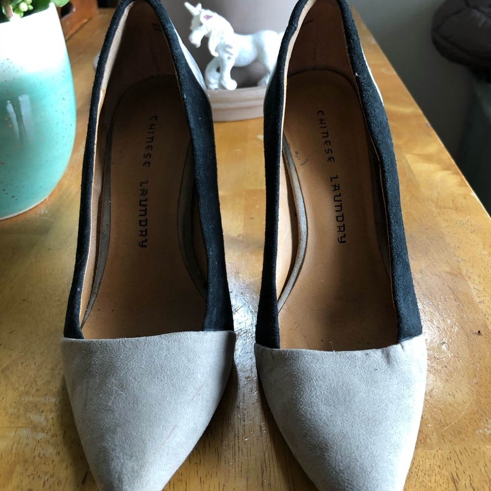 Neutral Colourblock Heels